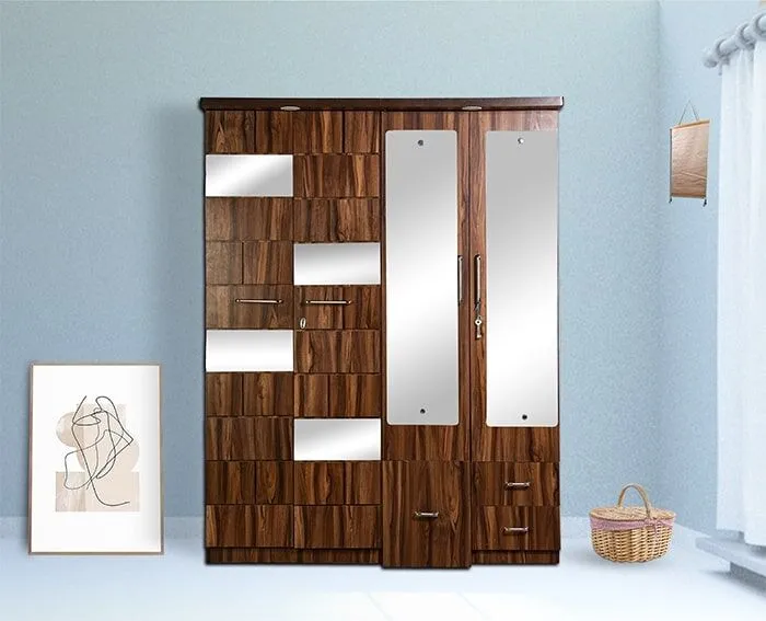 VIVDeal Glassy Rolex 4 Doors Mirror Wardrobe